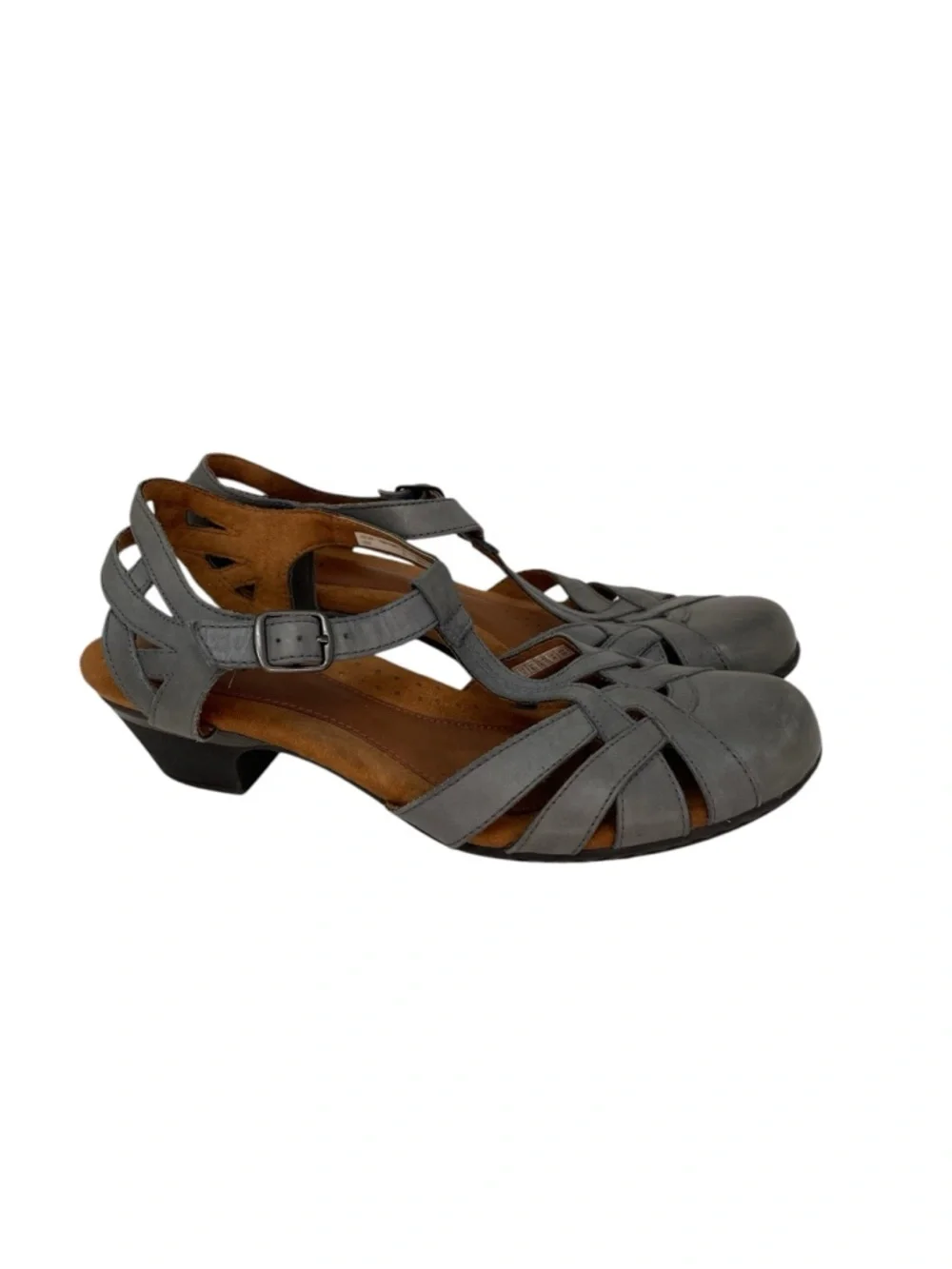 Cobb Hill New Balance Sandals Gray Leather Slingback Heels Dress Shoes Size 11